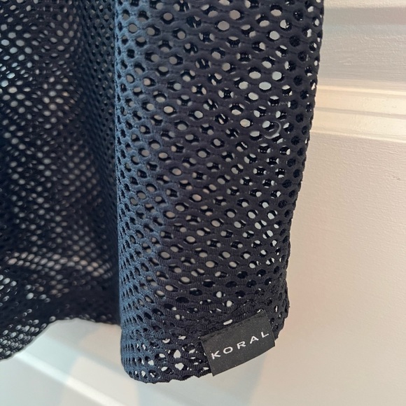 Koral Activewear Tank Top Black Mesh Netting Sleeveless Tank - Picture 5 of 12